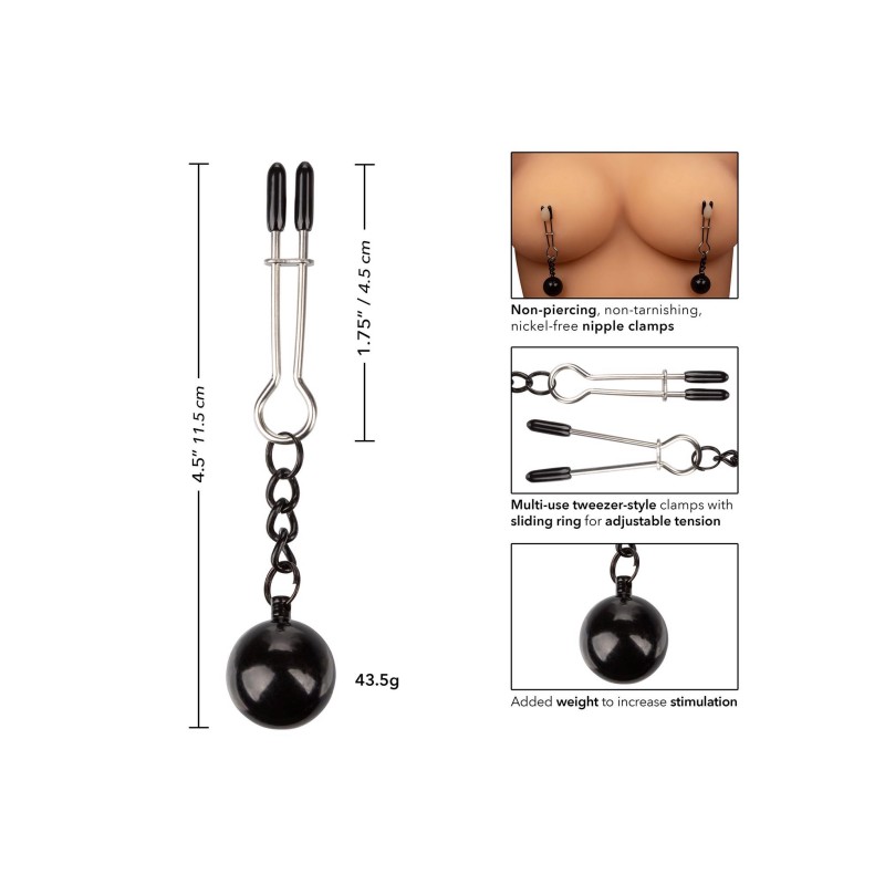 Weighted Tweezer NippleClamps Metal